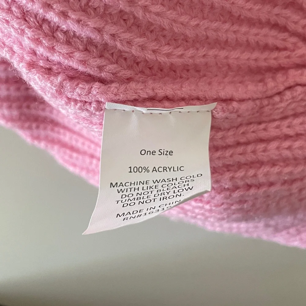 Knit Beret Knitted Pink